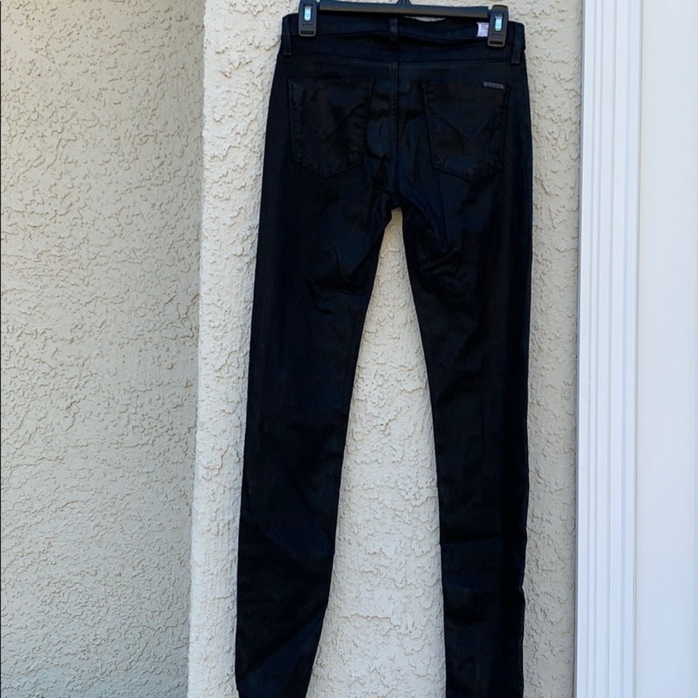 Hudson Nico Super Skinny Midrise Blk Wax Jeans 27 - Picture 6 of 10
